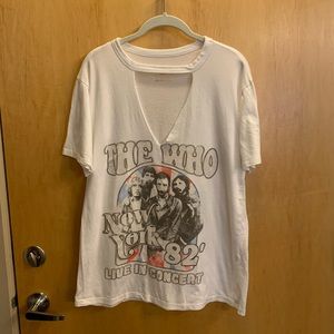 The Who Retro Band Tee Cut Out Choker Top